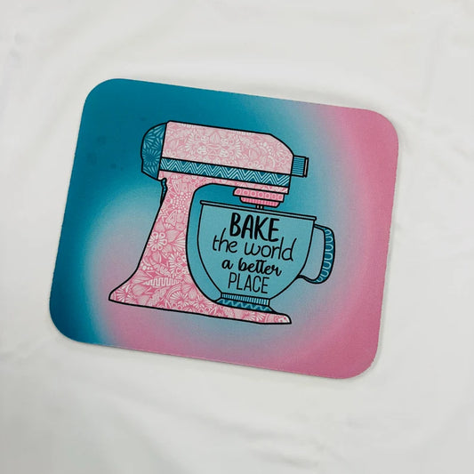 MISPRINTED Bake the world Mouse Pad
