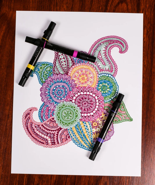 Floral Circles Print