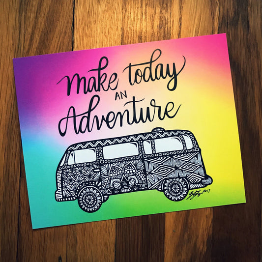 Colorful Make Today an Adventure Print