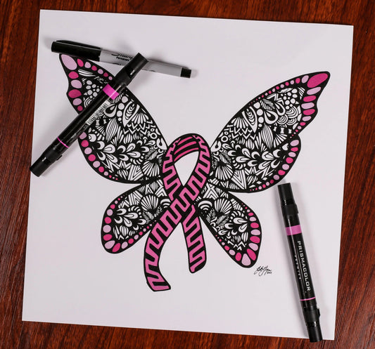 Stay Strong Butterfly Print