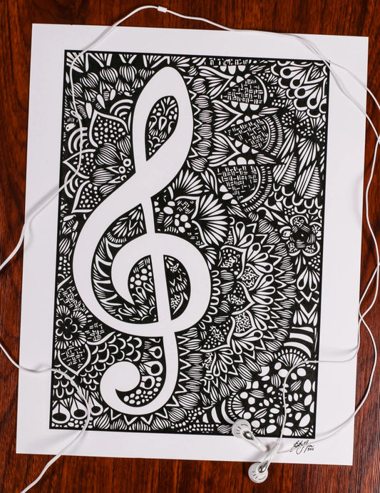Black and White Melody Print
